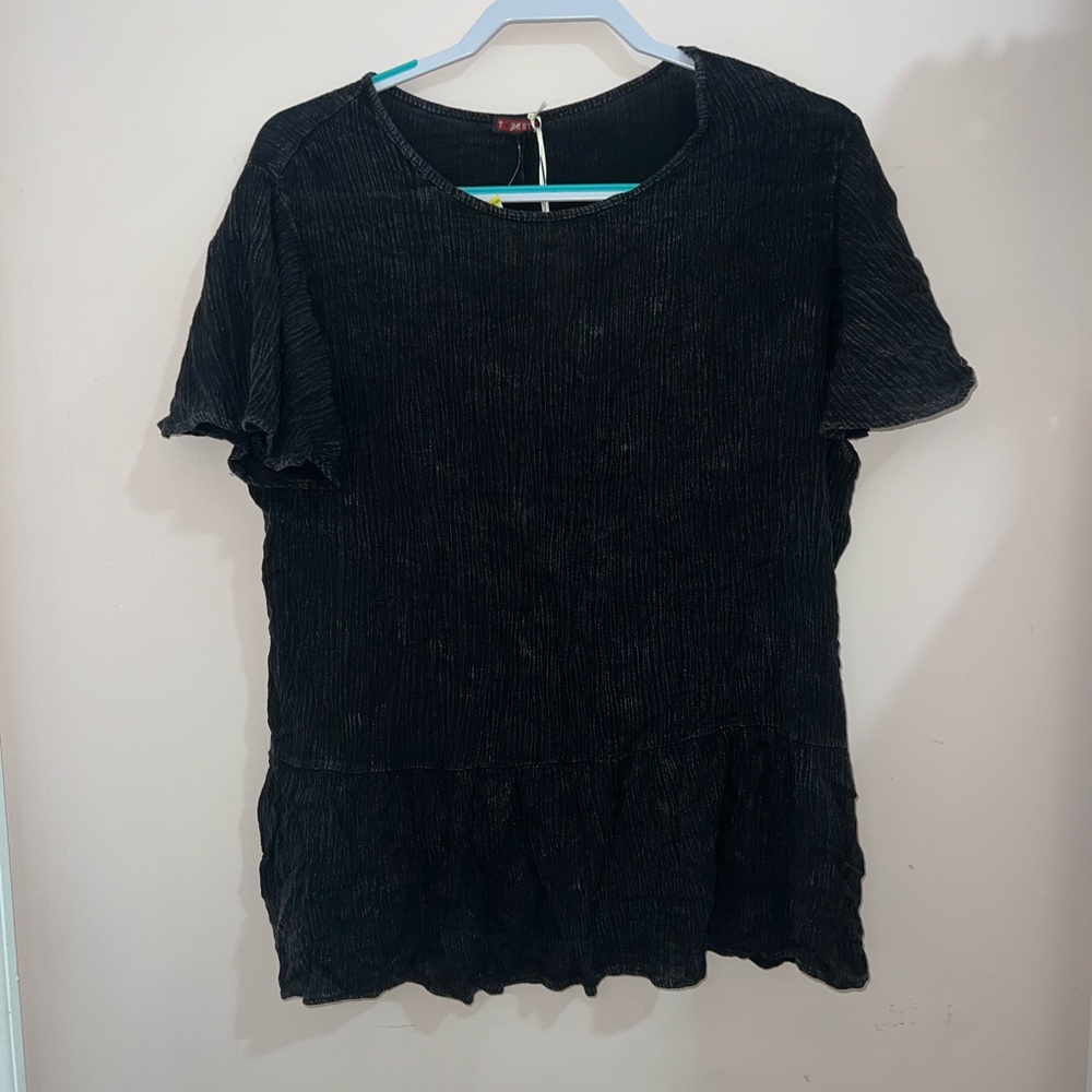Brand New XL Black Top - T Party Brand